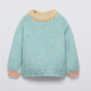 Zara Contrast Super Soft Kids Sweater Size 4 A-33